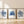 Watercolor paintings of minimalist seaweed and coral designs in deep navy blue add a touch of nature to a room with a hardwood floor and white walls.