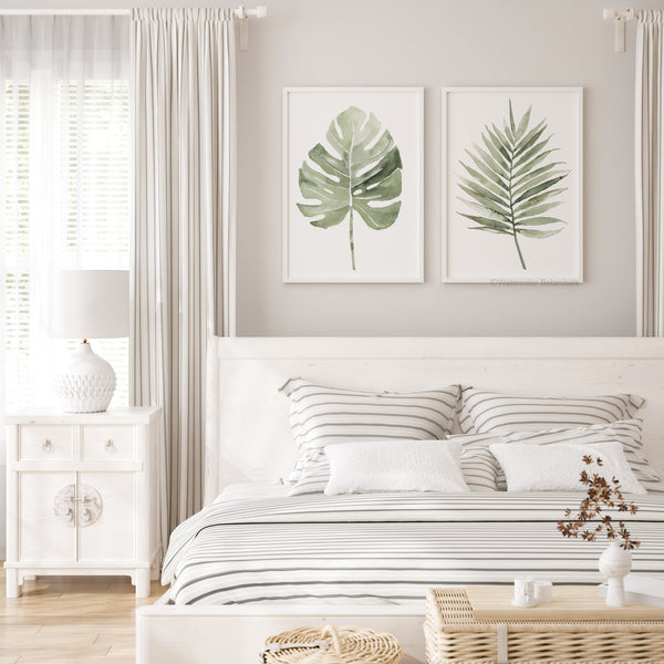 Blaue Schmetterlinge Aquarell Poster – Set von 2 Prints – Skandinavische Wanddeko – Geschenkidee