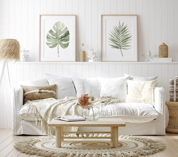 Blaue Schmetterlinge Aquarell Poster – Set von 2 Prints – Skandinavische Wanddeko – Geschenkidee