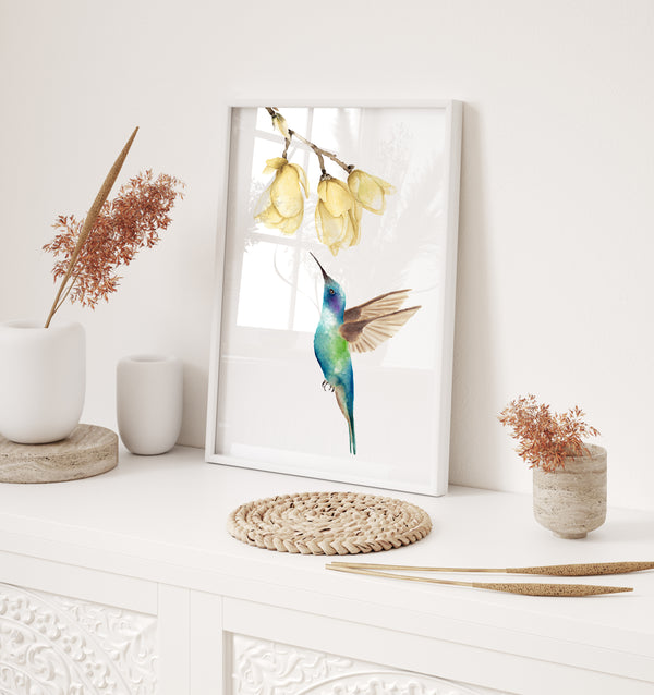 Modern hummingbird fine art poster