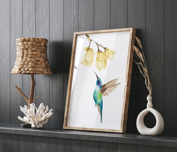 Modern hummingbird fine art poster