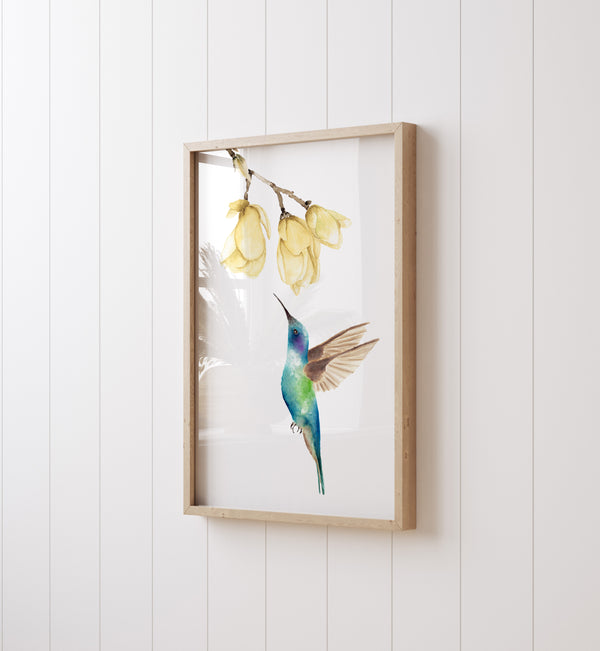 Modern hummingbird fine art poster