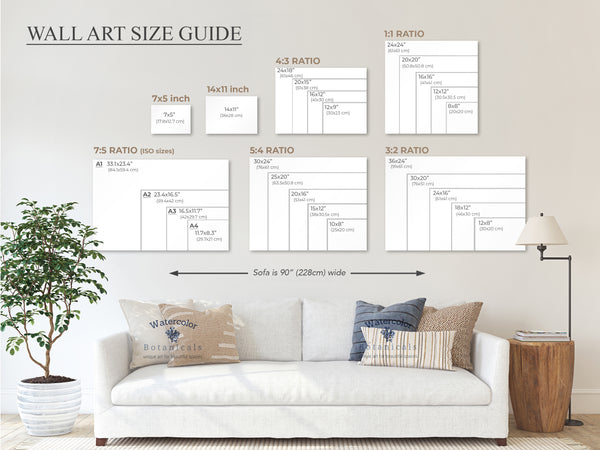 Blauer Krabben Wandbild Poster – Mediterrane Aquarell Küstenkunst, Mallorca Beach House Deko