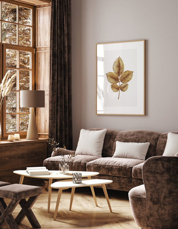 Set of 3 high-quality autumn leaf wall pictures