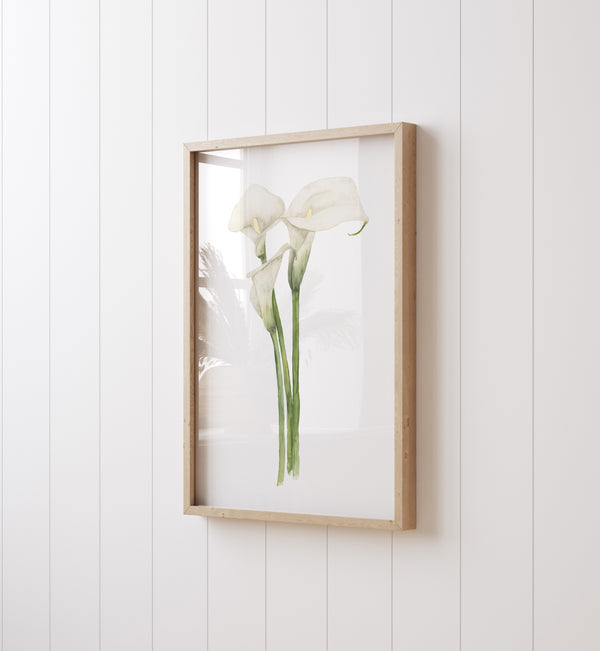 6 Botanische Poster – Minimalistische Aquarell Blumen für Landhausstil & Bauernhaus Deko
