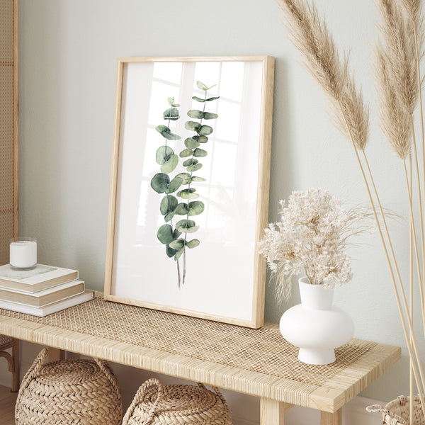 Eukalyptus, Thymian & Olive Wandbilder 3er Set – Aquarell Küchenkräuter Kunstdrucke