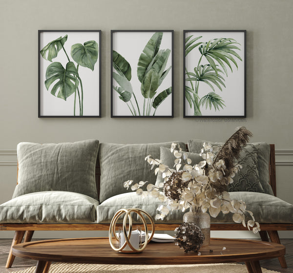 Set of 3 Scandinavian tropical fine art prints