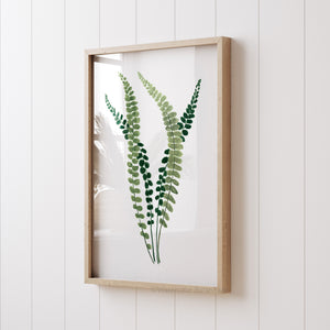 Minimalist green botanical fine art print