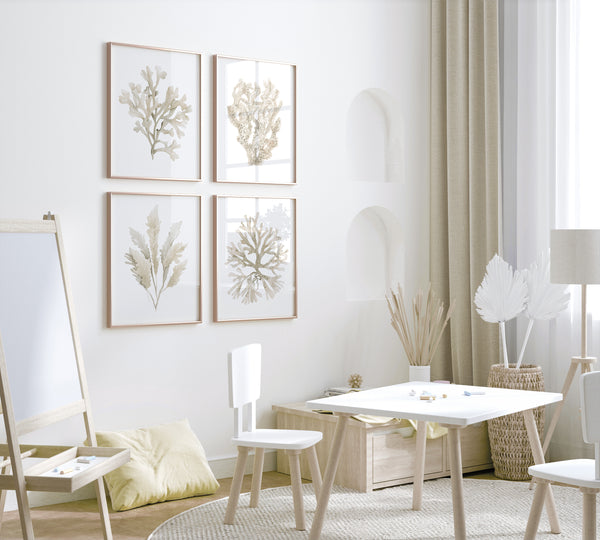 Aquarell Küstenbilder Set aus 4 Bildern