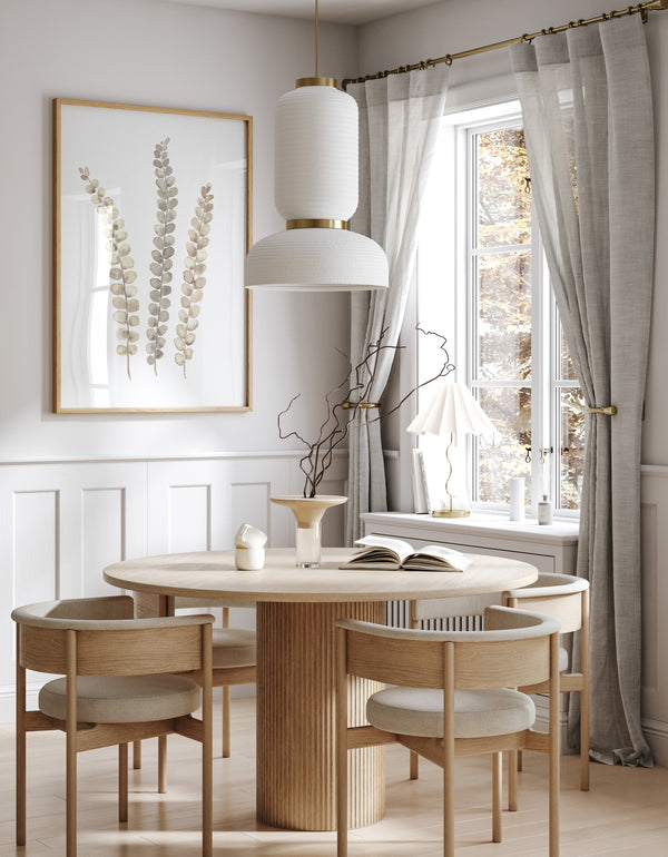 Neutral Wall Art Set of 3 – Cream Fern Botanical Prints for Modern Interiors