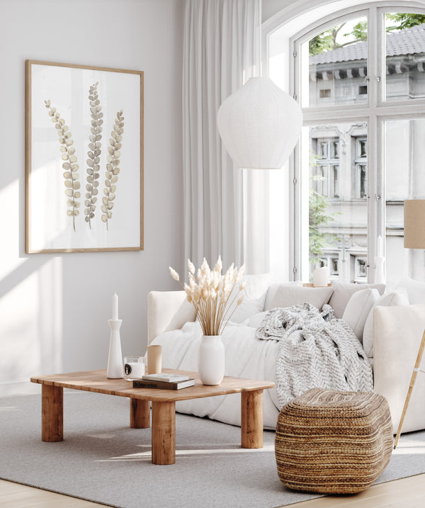 Neutral Wall Art Set of 3 – Cream Fern Botanical Prints for Modern Interiors