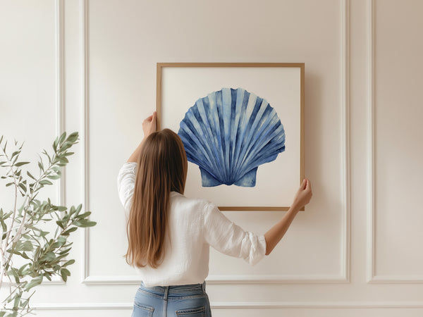 3 Blue Corals Set - Coastal Wall Art for Modern Home Décor