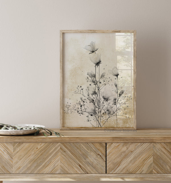 Farmhouse botanical fine art print set of 3