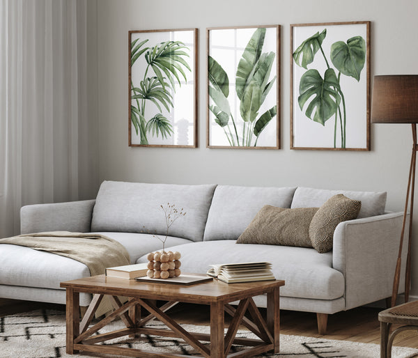 Set of 3 Scandinavian tropical fine art prints