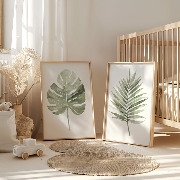 Blaue Schmetterlinge Aquarell Poster – Set von 2 Prints – Skandinavische Wanddeko – Geschenkidee