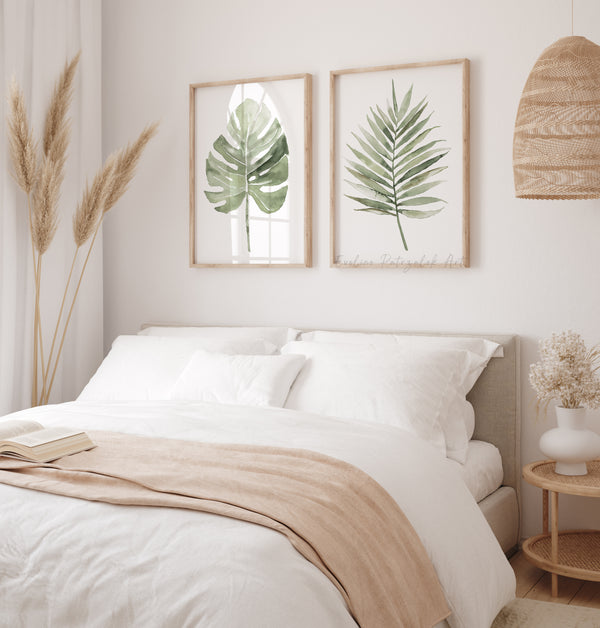 Blaue Schmetterlinge Aquarell Poster – Set von 2 Prints – Skandinavische Wanddeko – Geschenkidee