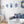 Minimalistisches Set aus 3 marineblauen Korallen- und Algendrucken