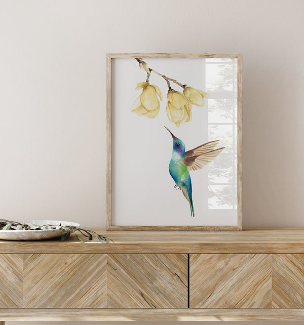 Modern hummingbird fine art poster