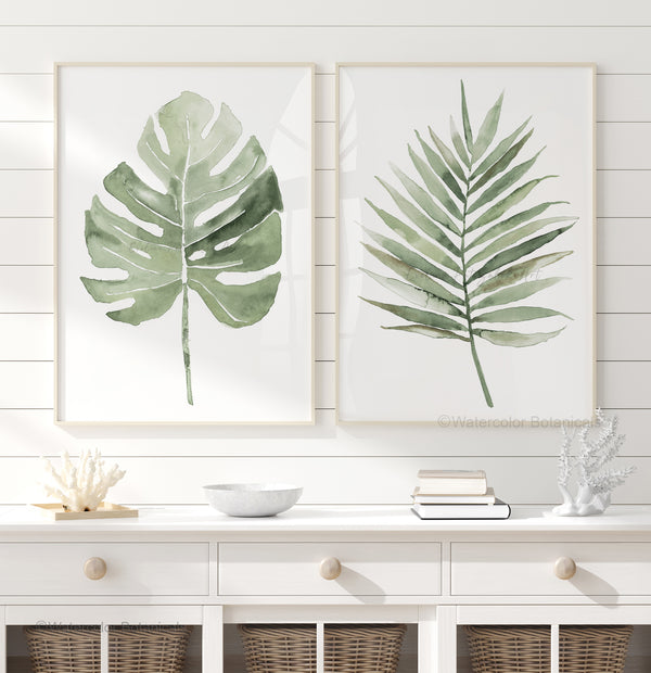 Blaue Schmetterlinge Aquarell Poster – Set von 2 Prints – Skandinavische Wanddeko – Geschenkidee