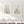 Matted wildflower prints set of 2 above a white console on a shiplap wall