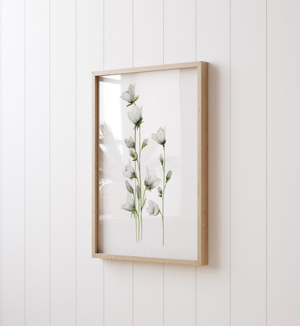 6 Botanische Poster – Minimalistische Aquarell Blumen für Landhausstil & Bauernhaus Deko