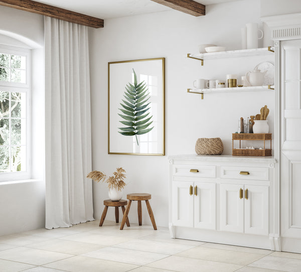 Green Fern Wall Art Set of 3 – Watercolor Botanical Prints for Natural Interiors
