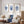 Minimalistisches Set aus 3 marineblauen Korallen- und Algendrucken