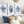 Seaweed and coral fine art posters in navy blue tones