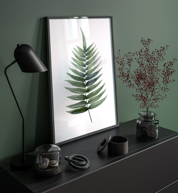 Green Fern Wall Art Set of 3 – Watercolor Botanical Prints for Natural Interiors